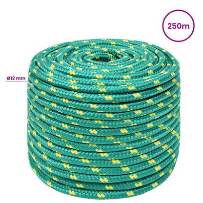 Multipurpose Utility Rope 12 mm 250 m Green PP 930 kg Max Load