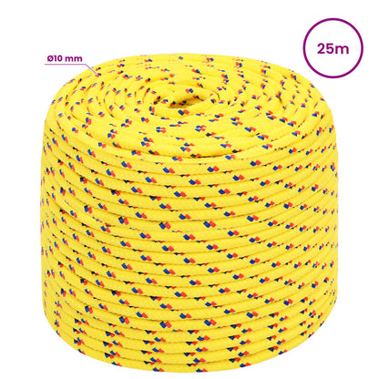 Multipurpose Utility Rope 10 mm 25 m Yellow PP 645 kg Max Load