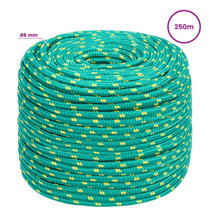 Multipurpose Utility Rope 6 mm 250 m Green PP 240 kg Max Load