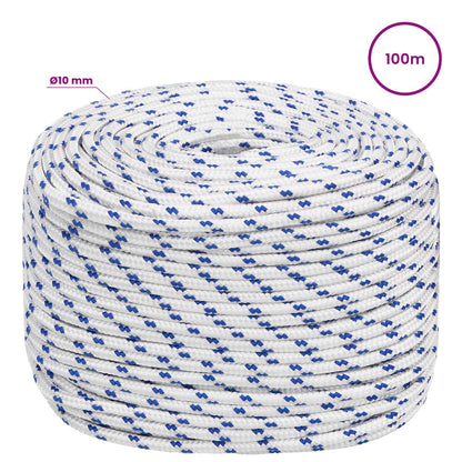 Multipurpose Utility Rope 10 mm 100 m White and Blue PP
