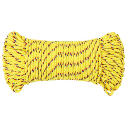 Multipurpose Utility Rope 4 mm 500 m Yellow PP 105 kg Max Load