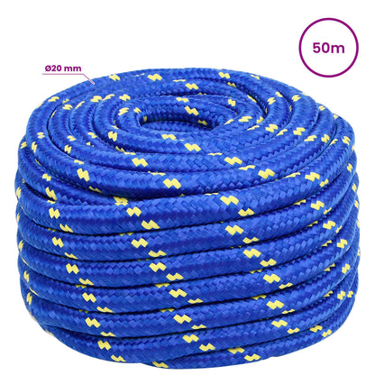 Multipurpose Utility Rope 20 mm 50 m Blue PP 2400 kg Max Load