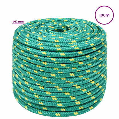 Multipurpose Utility Rope 12 mm 100 m Green PP 930 kg Max Load