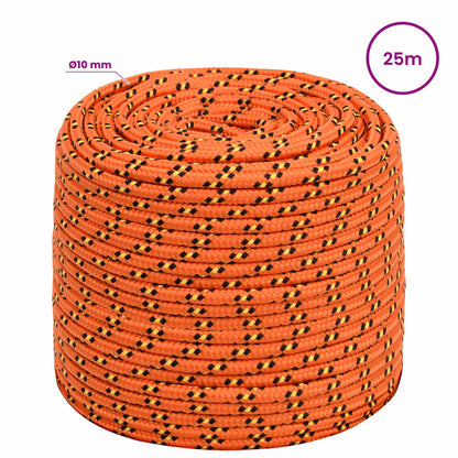 Multipurpose Utility Rope 10 mm 25 m Orange PP 645 kg Max Load