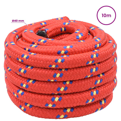 Multipurpose Utility Rope 40 mm 10 m Red PP 9600 kg Max Load