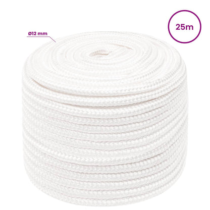 Multipurpose Utility Rope 12 mm 25 m White PP 930 kg Max Load