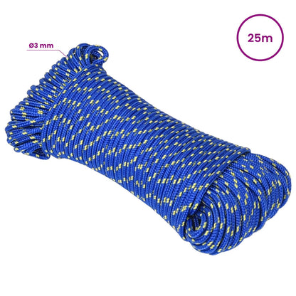 Multipurpose Utility Rope 3 mm 25 m Blue PP 67.5 kg Max Load