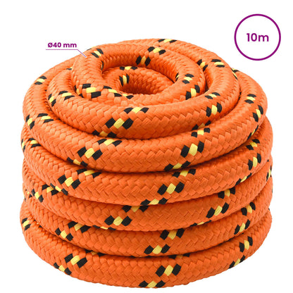 Multipurpose Utility Rope 40 mm 10 m Orange PP 9600 kg Max Load