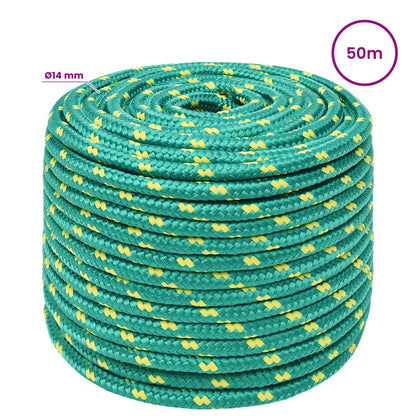 Multipurpose Utility Rope 14 mm 50 m Green PP 1275 kg Max Load