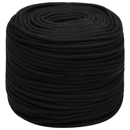 Multipurpose Utility Rope 10 mm 250 m Black Polyester