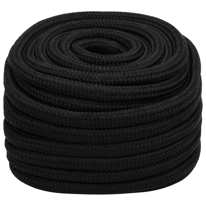 Multipurpose Utility Rope 20 mm 25 m Black Polyester