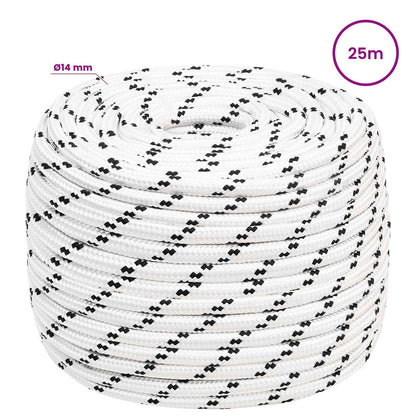 Multipurpose Utility Rope 14 mm 25 m White Polyester
