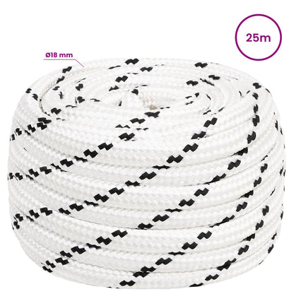 Multipurpose Utility Rope 18 mm 25 m White Polyester