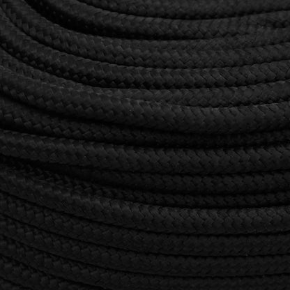 Multipurpose Utility Rope 8 mm 25 m Black Polyester