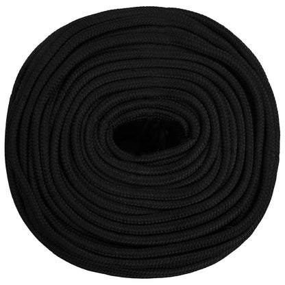 Multipurpose Utility Rope 10 mm 25 m Black Polyester