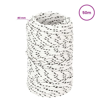 Multipurpose Utility Rope 2 mm 50 m White Polyester