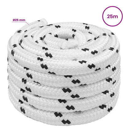 Multipurpose Utility Rope 25 mm 25 m White Polyester