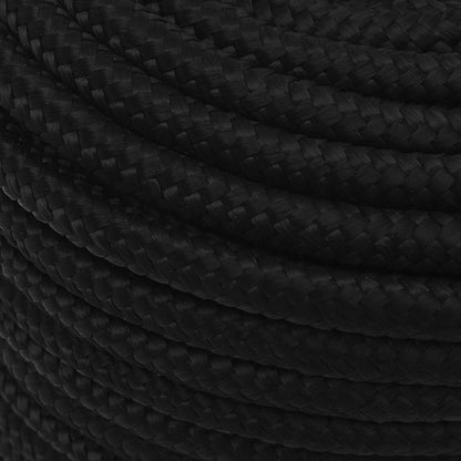 Multipurpose Utility Rope 14 mm 50 m Black Polyester