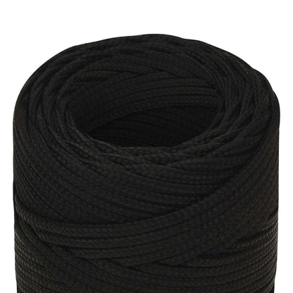 Multipurpose Utility Rope 2 mm 250 m Black Polyester