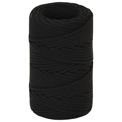 Multipurpose Utility Rope 2 mm 250 m Black Polyester