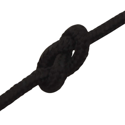 Multipurpose Utility Rope 5 mm 50 m Black Polyester