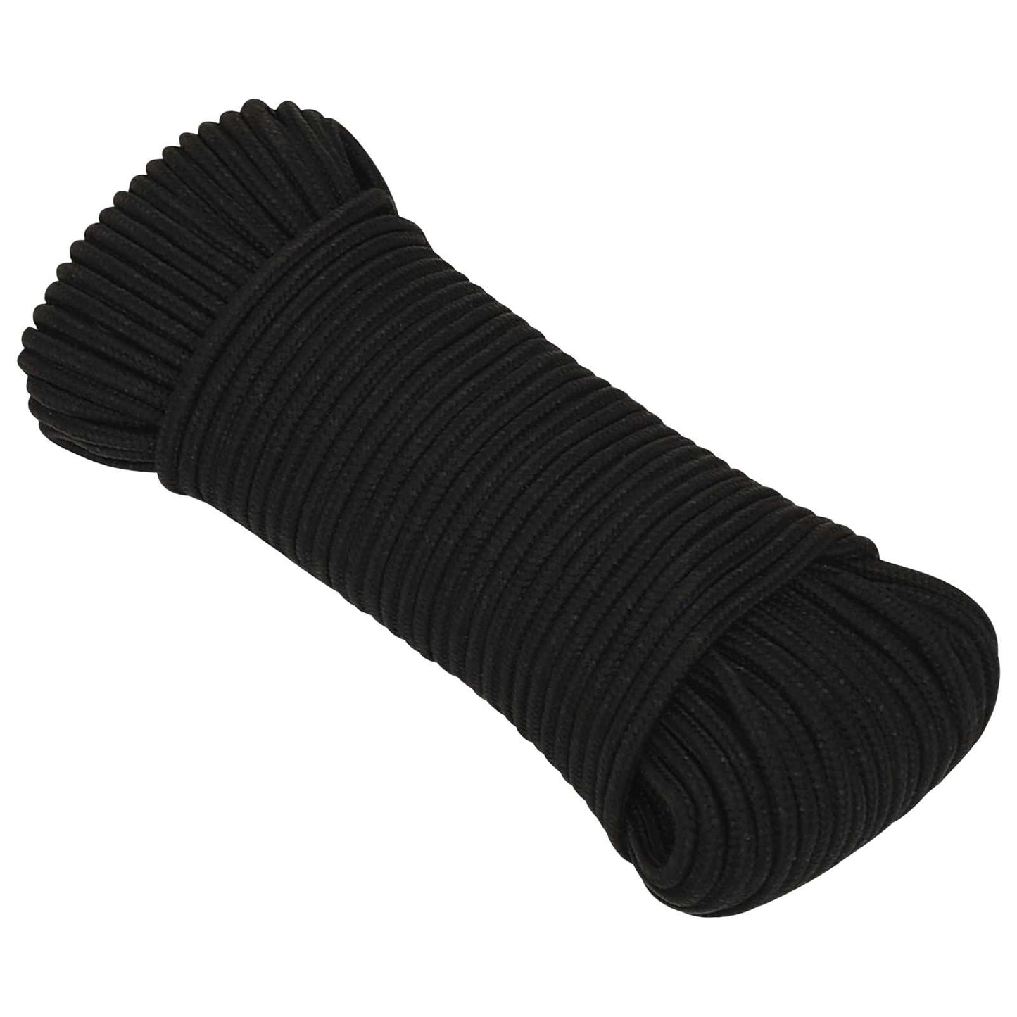 Multipurpose Utility Rope 5 mm 50 m Black Polyester