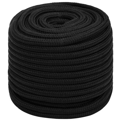 Multipurpose Utility Rope 18 mm 100 m Black Polyester