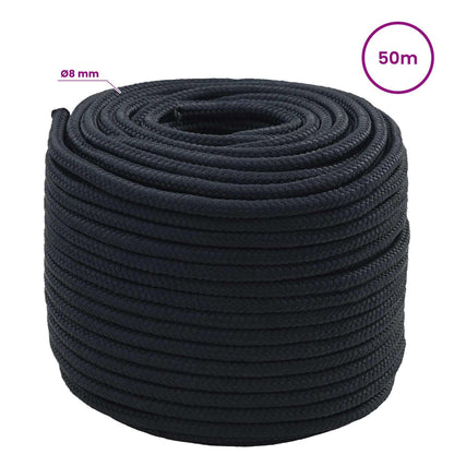 Multipurpose Utility Rope 8 mm 50 m Royal Blue Polyester