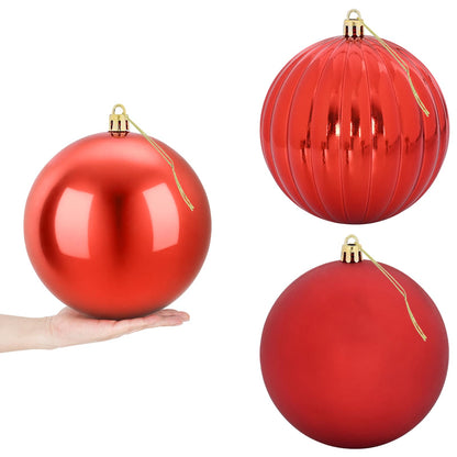 Christmas Ball Set XXL 3 pcs Red Ø 25 cm Plastic