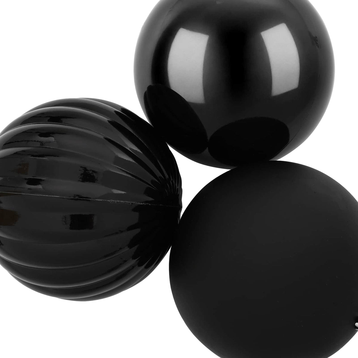 Christmas Ball Set XXL 3 pcs Black Ø 25 cm Plastic