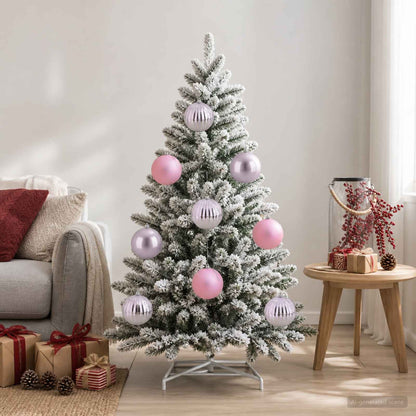 Christmas Ball Set XXL 3 pcs Pink Ø 25 cm Plastic