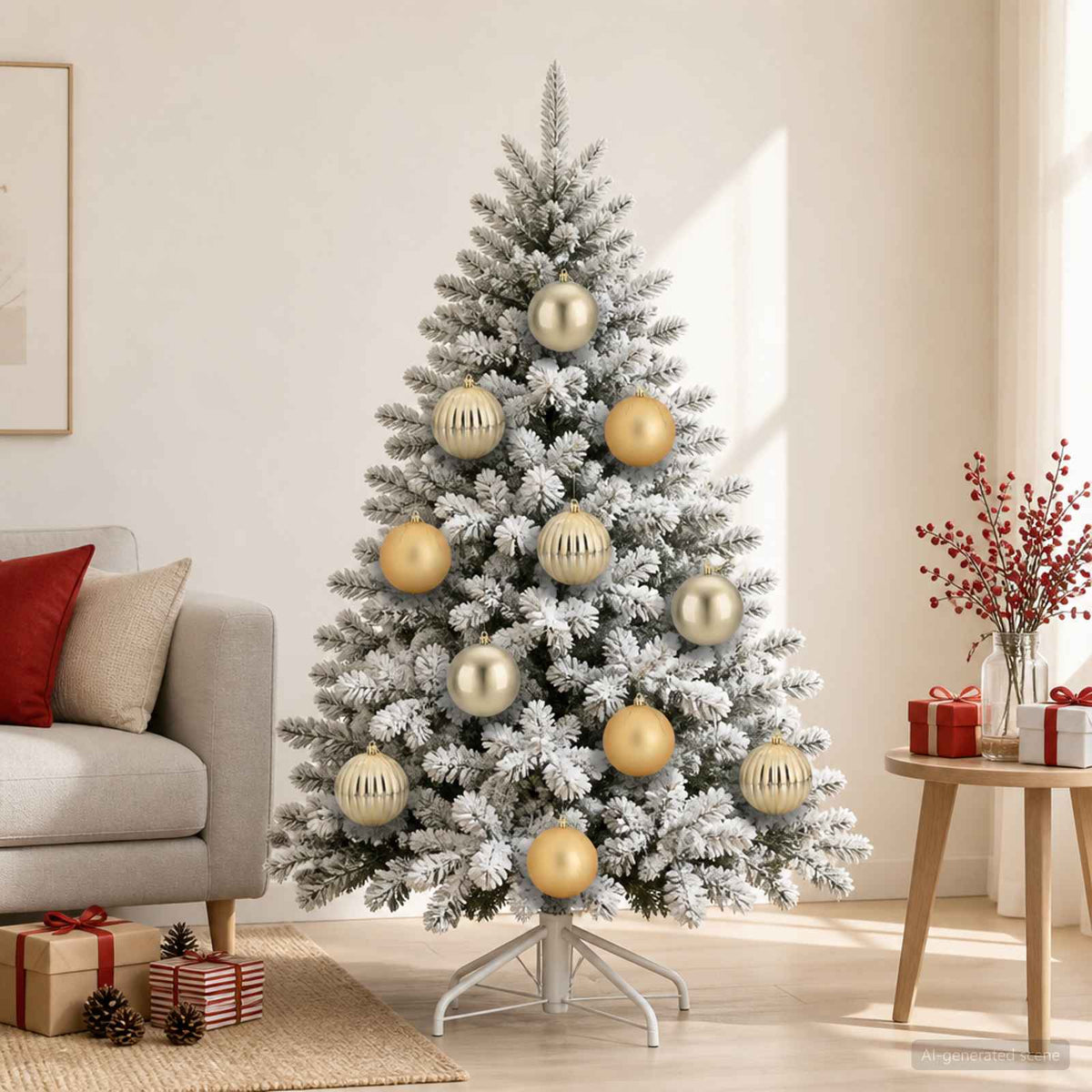 Christmas Ball Set XXL 3 pcs Gold Ø 25 cm Plastic