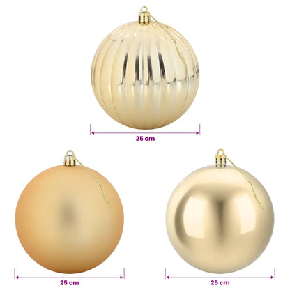 Christmas Ball Set XXL 3 pcs Gold Ø 25 cm Plastic