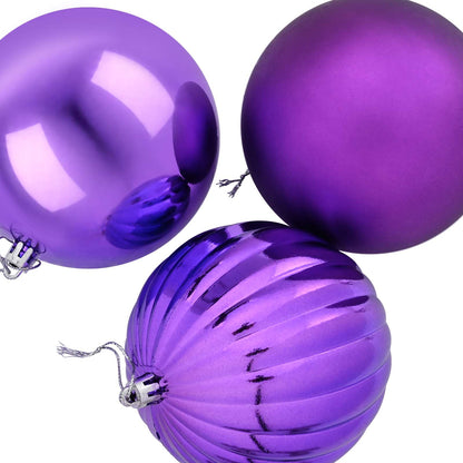 Christmas Ball Set XXL 3 pcs Lilac Ø 25 cm Plastic