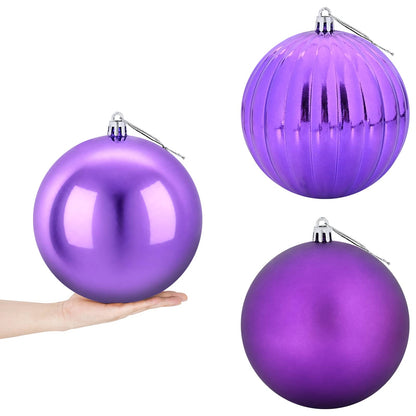 Christmas Ball Set XXL 3 pcs Lilac Ø 25 cm Plastic