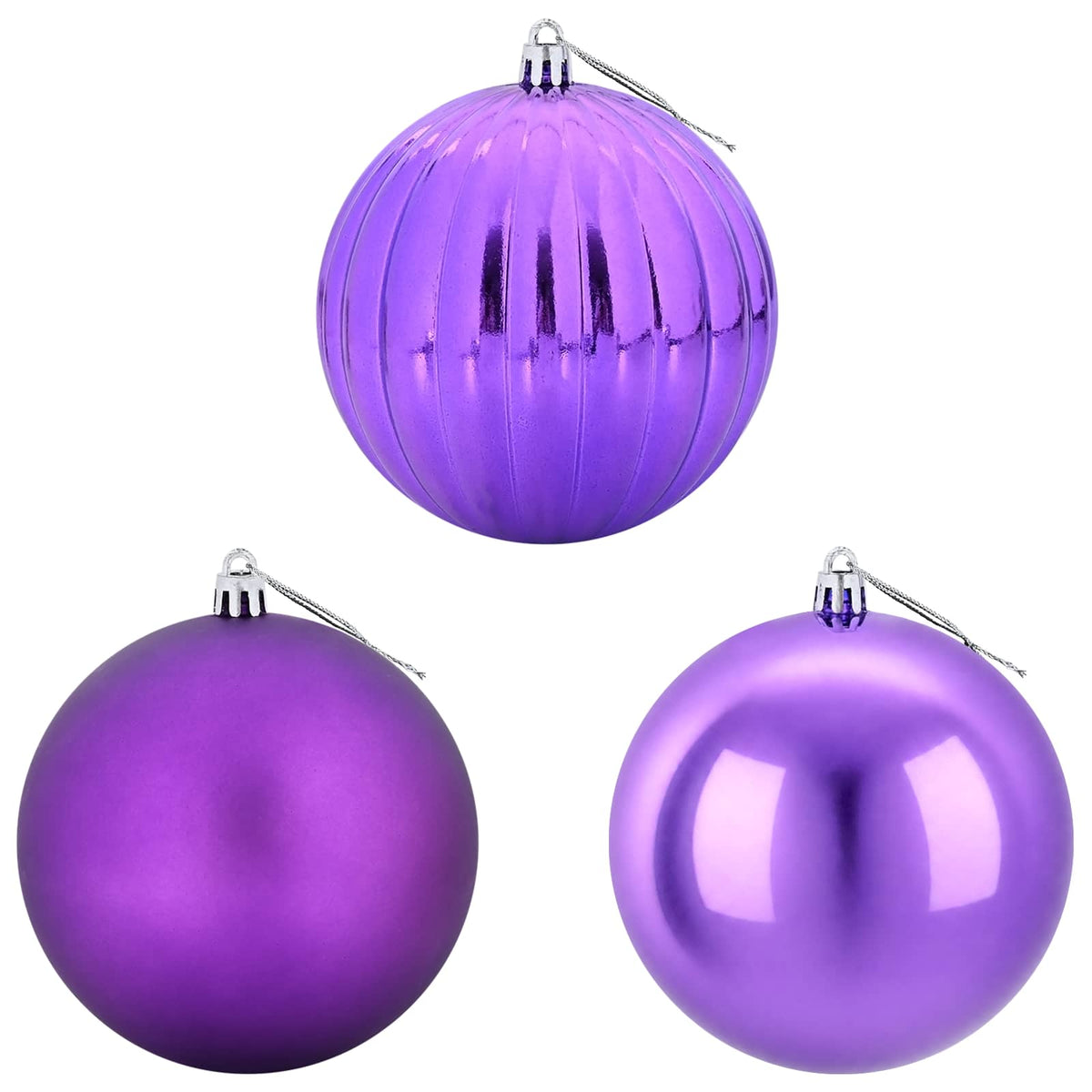 Christmas Ball Set XXL 3 pcs Lilac Ø 25 cm Plastic