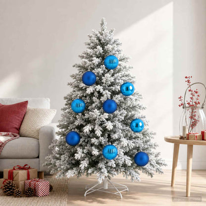 Christmas Ball Set XL 9 pcs Blue Ø 15 cm Plastic