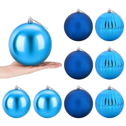 Christmas Ball Set XL 9 pcs Blue Ø 15 cm Plastic