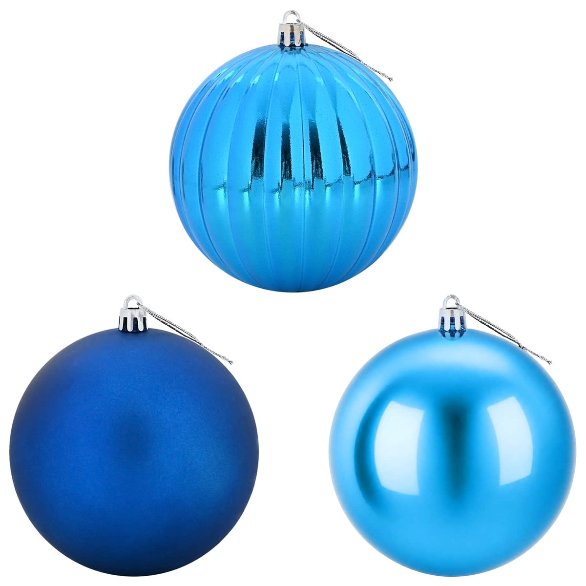 Christmas Ball Set XL 9 pcs Blue Ø 15 cm Plastic