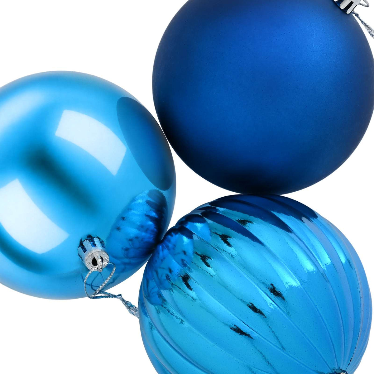 Christmas Ball Set XXL 4 pcs Blue Ø 20 cm Plastic