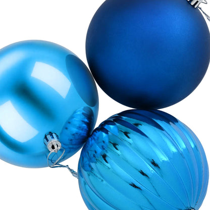 Christmas Ball Set XXL 4 pcs Blue Ø 20 cm Plastic