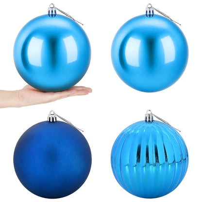 Christmas Ball Set XXL 4 pcs Blue Ø 20 cm Plastic
