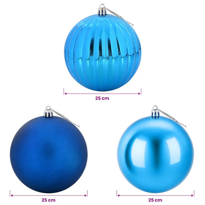 Christmas Ball Set XXL 3 pcs Blue Ø 25 cm Plastic