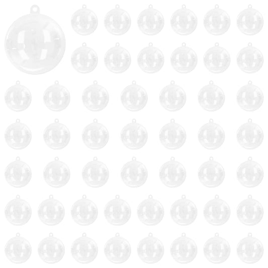 Christmas Ball Set 200 pcs Transparent Dia. 5 cm Plastic
