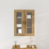 Wall-Mounted Cabinet with Glass Doors Artisan Oak 69,5x34x90 cm