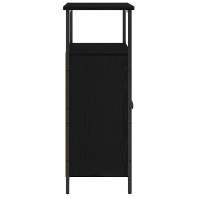 Wall-Mounted Cabinet Black Oak 69,5x34x90 cm Engineered Wood