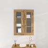 Wall-Mounted Cabinet with Glass Doors Artisan Oak 69,5x34x90 cm