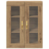 Wall-Mounted Cabinet with Glass Doors Artisan Oak 69,5x34x90 cm