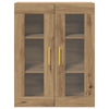 Wall-Mounted Cabinet with Glass Doors Artisan Oak 69,5x34x90 cm