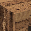 Wall-Mounted Cabinet with Glass Doors Old Wood 69,5x34x90 cm